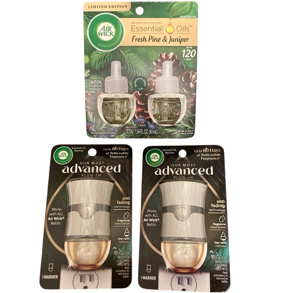 🎉🎉DELETING TODAY🎉🎉 Lot of Air Wick Fresh Pine & Juniper Refills Advanced Plug In